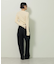 【WEB限定】もちやわ袖口釦リブニットプルオーバー