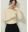 【WEB限定】もちやわ袖口釦リブニットプルオーバー