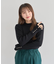 【WEB限定】もちやわ袖口釦リブニットプルオーバー