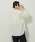 ease blue.バックシャーリングブラウス
