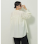 ease blue.バックシャーリングブラウス