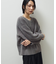 シャギークルーネックニットプルオーバー