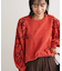 刺繍コードニットプルオーバー