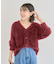 シャギーVネックカーディガン