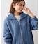 衿付きケーブルzipカーディガン