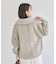 衿付きケーブルzipカーディガン