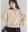 ・ELENCARE DUE フリンジジャカードニット