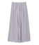 シャイニーサテンセルフプリーツギャザーフレアスカート
