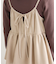 スウェードポンチペプラムキャミワンピース