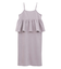 スウェードポンチペプラムキャミワンピース