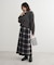楊柳ベロアチェックIラインスカート