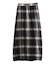 楊柳ベロアチェックIラインスカート