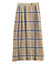 楊柳ベロアチェックIラインスカート