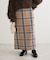 楊柳ベロアチェックIラインスカート