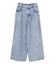 デニムタックワイドパンツ