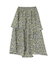 花柄イレヘムボリュームスカート