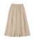 プリーツサテンフレアスカート