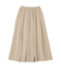 プリーツサテンフレアスカート