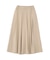プリーツサテンフレアスカート