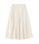 プリーツサテンフレアスカート