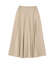 プリーツサテンフレアスカート