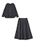 SET2点スキッパーブラウス+プリーツスカート