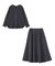 SET2点スキッパーブラウス+プリーツスカート