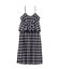 ペプラムチェックキャミワンピース
