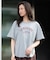 裾ラウンド機能ロゴTシャツ