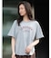 裾ラウンド機能ロゴTシャツ
