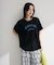 裾ラウンド機能ロゴTシャツ
