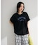 裾ラウンド機能ロゴTシャツ