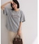 裾ラウンド機能ロゴTシャツ