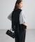 異素材ドッキングティアードジレ