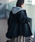 フード取り外し薄中綿コート