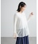 異素材切り替えペプラムロンTEE