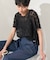 チュールフリンジシアーTシャツ