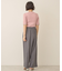袖口バイカラー半袖ニットプルオーバー