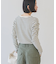 ショルダーギャザーワッフルプルオーバー