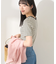 リブ5分袖トップス