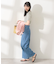 リブ5分袖トップス