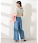 リブ5分袖トップス
