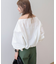 イージーケアオフショルダーギャザーブラウス
