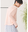 バック切替シアー長袖トップス