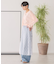 バック切替シアー長袖トップス