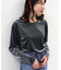 ベロアクルーネックカットプルオーバー