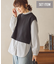 SET イージーケアロングシャツ+ポンチベスト/チュニック