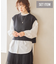 SET イージーケアロングシャツ+ポンチベスト/チュニック