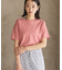 きれいめコットンベーシックTシャツ(5分袖)