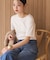 きれいめコットンベーシックTシャツ(5分袖)
